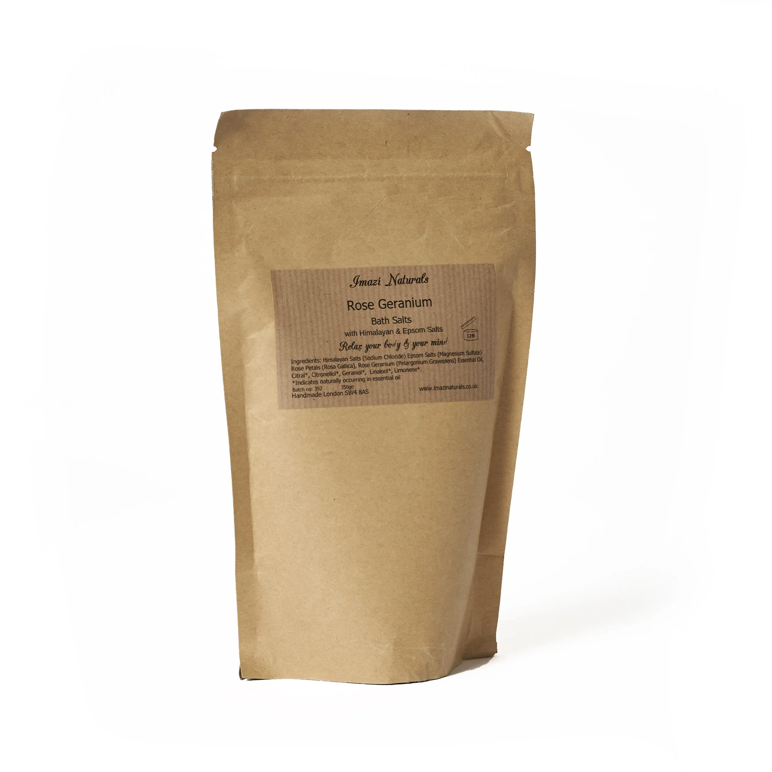 Rose Geranium Bath Salts (350g)