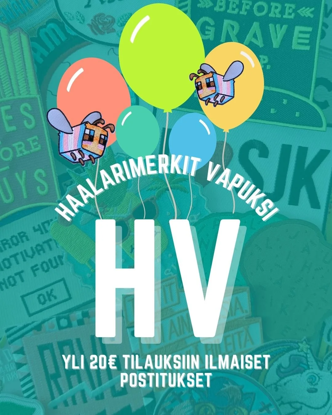 HAALARIMERKIT VAPUKSI? 🤩 KYLL&Auml; KIITOS! 🥳 K&auml;y tsekkaamassa meid&auml;n mahtava haalarimerkkivalikoima ja nappaa omasta mielest&auml;s hienoimmat p&auml;&auml;lt&auml;! Verkkiksess&auml; my&ouml;s SIKA S&Auml;KISS&Auml; -setti eli 5 merkki&