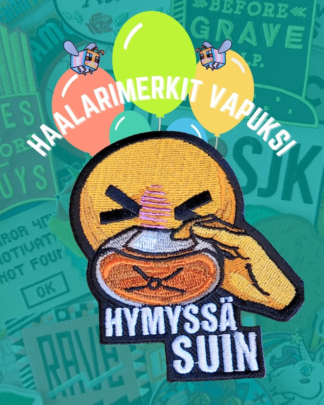 MENEEK&Ouml; VAPPU HYMYSS&Auml; SUIN? 😁😁😁 Yli 20 &euro; tilauksiin ilmainen postitus, joten nappaa kaverit kainaloon ja sukeltakaa verkkokauppaan ostoksille! 🎈