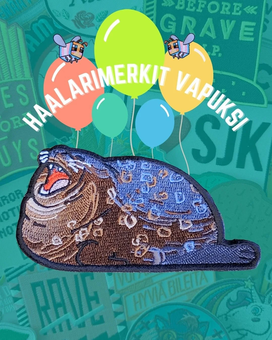 VABU EI LOBU!!! 🥳🥳🥳 T&auml;st&auml; mahtava merkki haalareihin p&ouml;tk&ouml;tt&auml;m&auml;&auml;n.