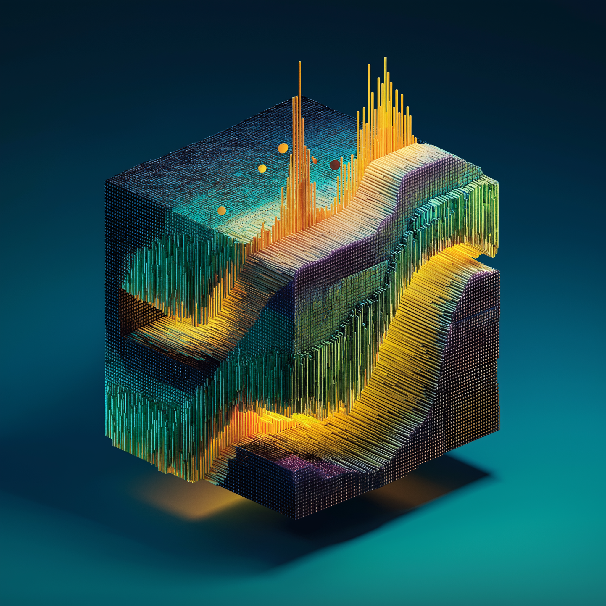 Jazz – teal S-curve, brass solos