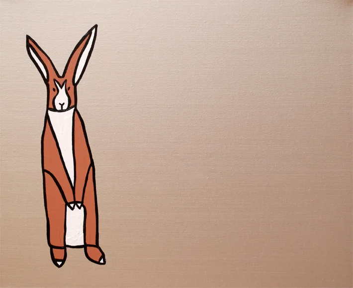 Rabbit At The Ready On Silver.