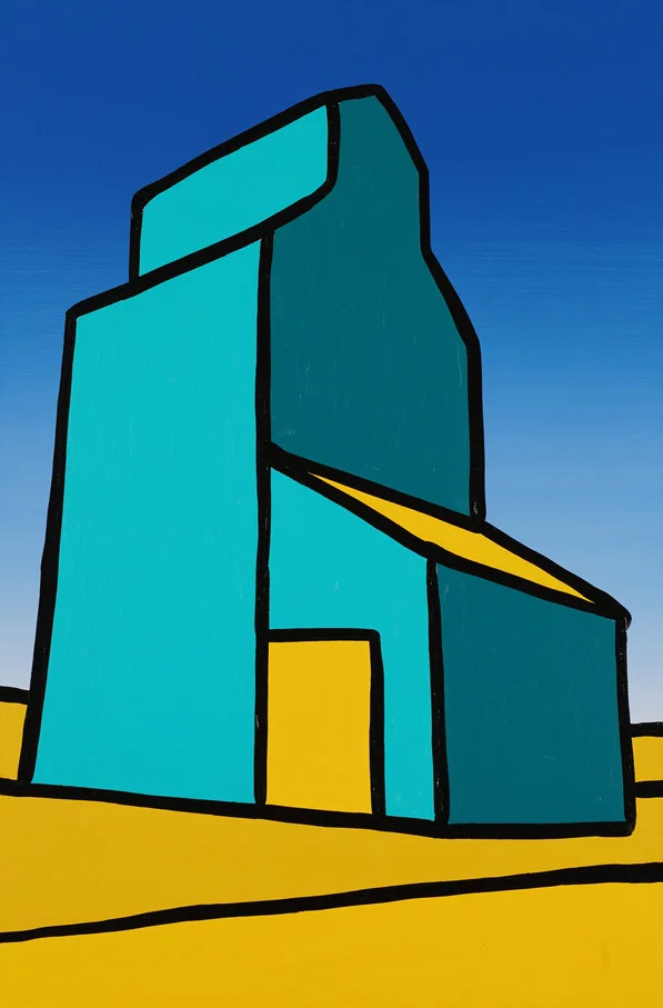 The Teal Elevator On The Prairie
20" x 30" Acrylic on Canvas
Jason Carter, 2014
Sold