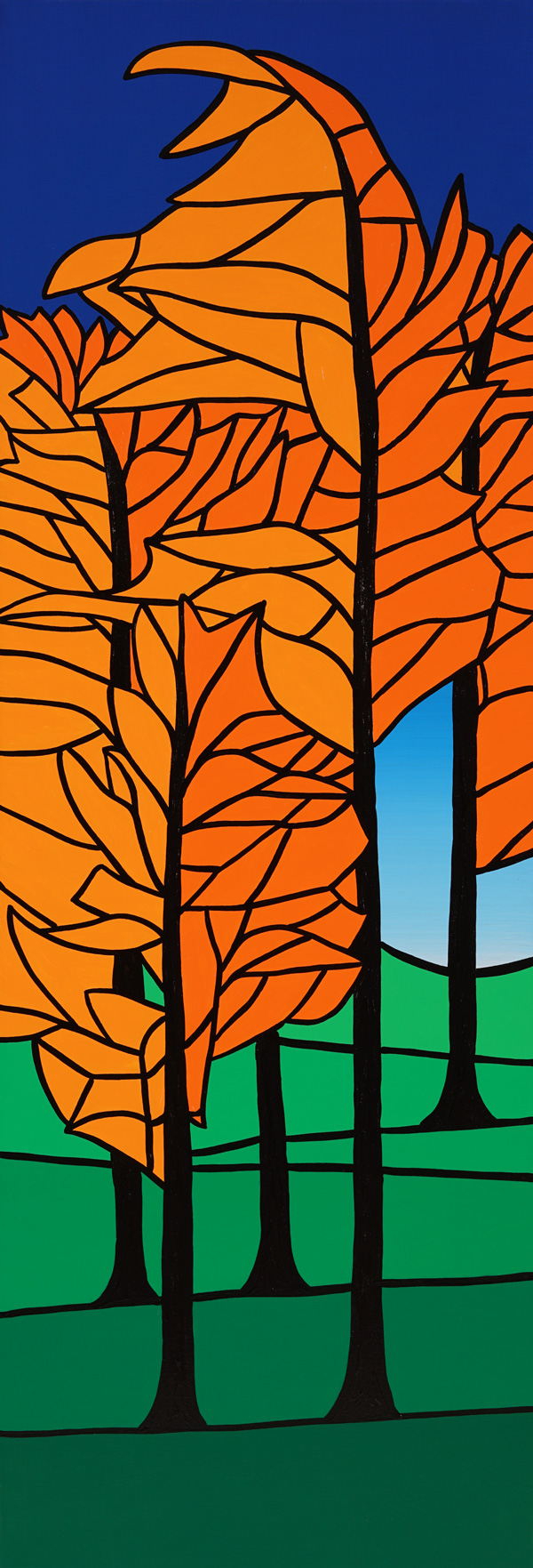 The Larch Trees 20" x 60" Acrylic on Canvas Jason Carter, 2015 SOLD