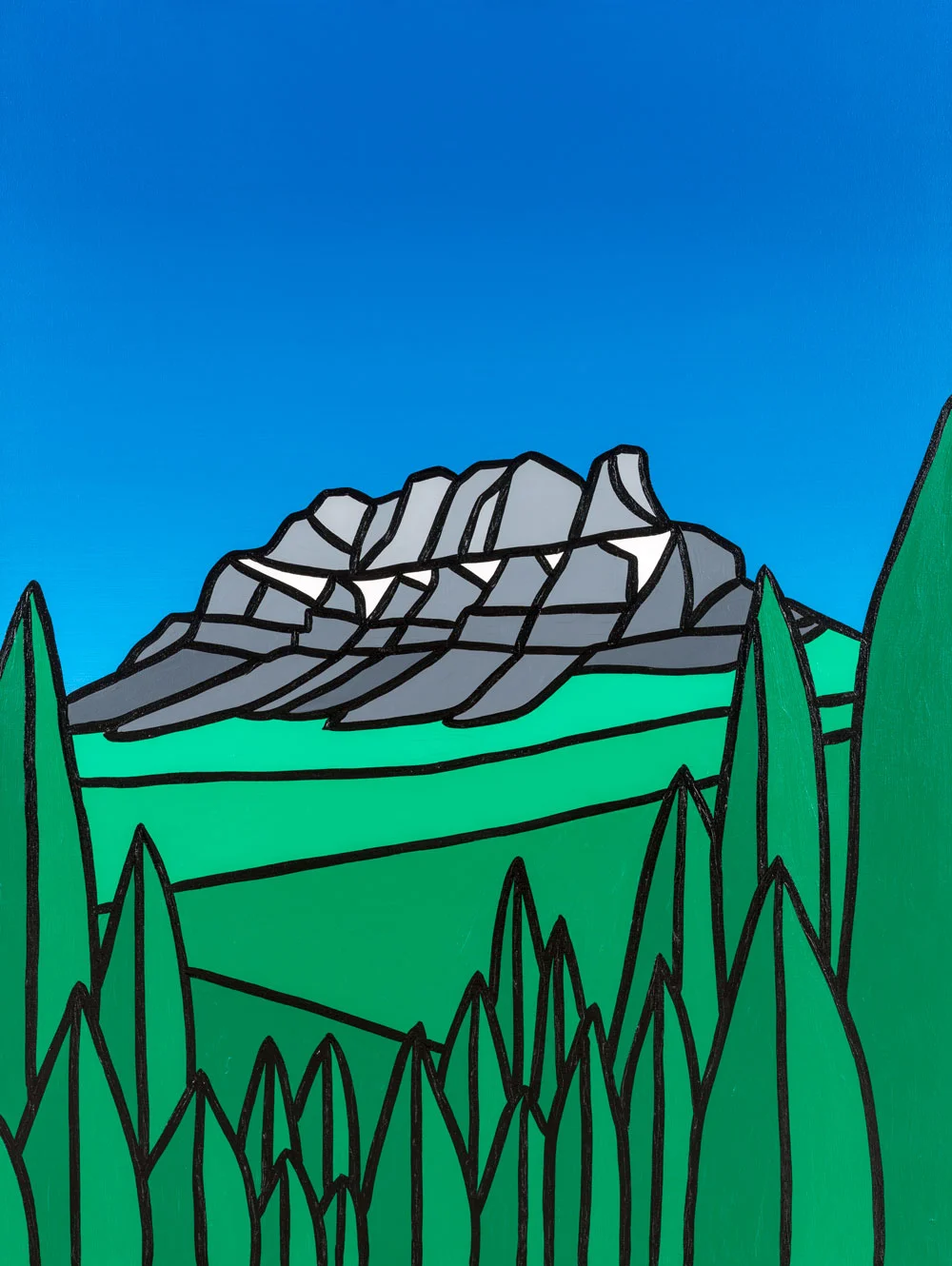 Castle Mountain, Summer 30" x 40" Acrylic on Canvas Jason Carter, 2014 SOLD