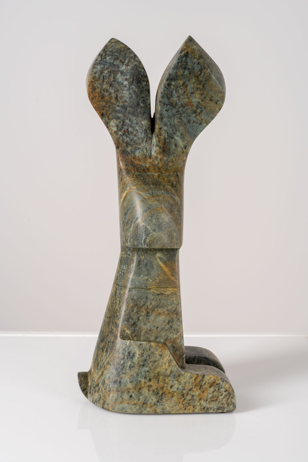 The Curious Rabbit Canadian Soapstone 5” W x 7” L x 16” H Jason Carter, 2019 $2100