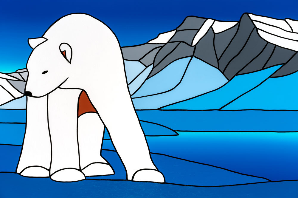 The Curious Polar Bear In New Light 60” x 40” Acrylic on Canvas Jason Carter, 2019 SOLD