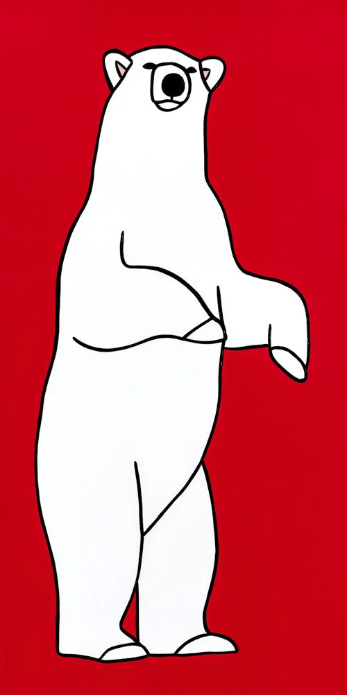 The Polar Bear On Red 30” x 60” Acrylic on Canvas Jason Carter, 2019 $4125