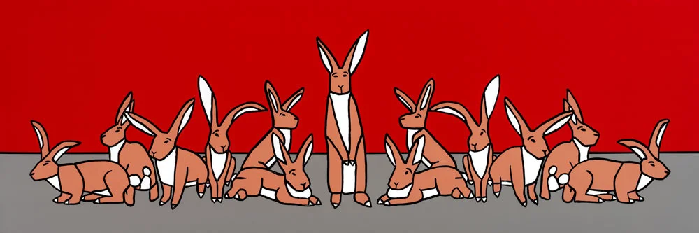 Rabbits Are Everywhere 60” x 20” Acrylic on Canvas Jason Carter, 2013 SOLD