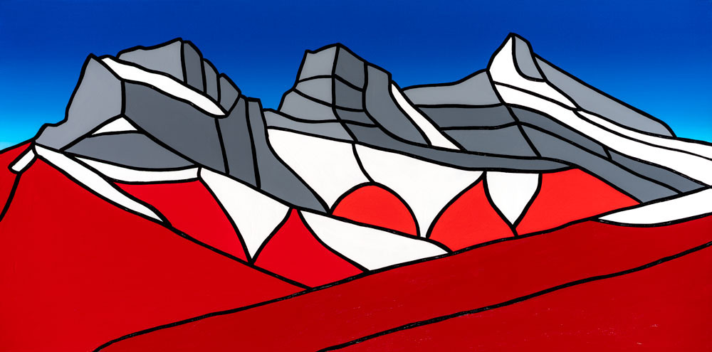 Three Sisters, Fall 48” x 24” Acrylic on Canvas Jason Carter, 2019 $3100