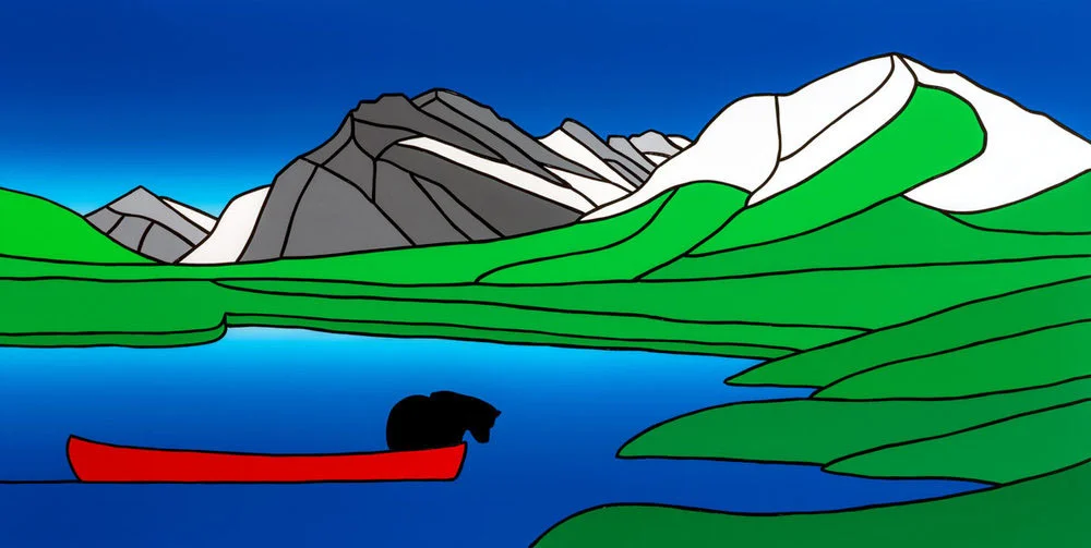 The Curious Bear At Mount Rundle, Summer 72” x 36” Acrylic on Canvas Jason Carter, 2018 SOLD