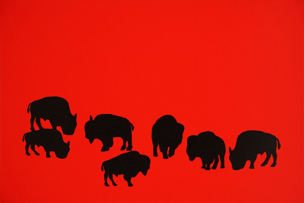 The Herd At Dusk 30" x 20" Acrylic on Canvas Jason Carter, 2017 SOLD