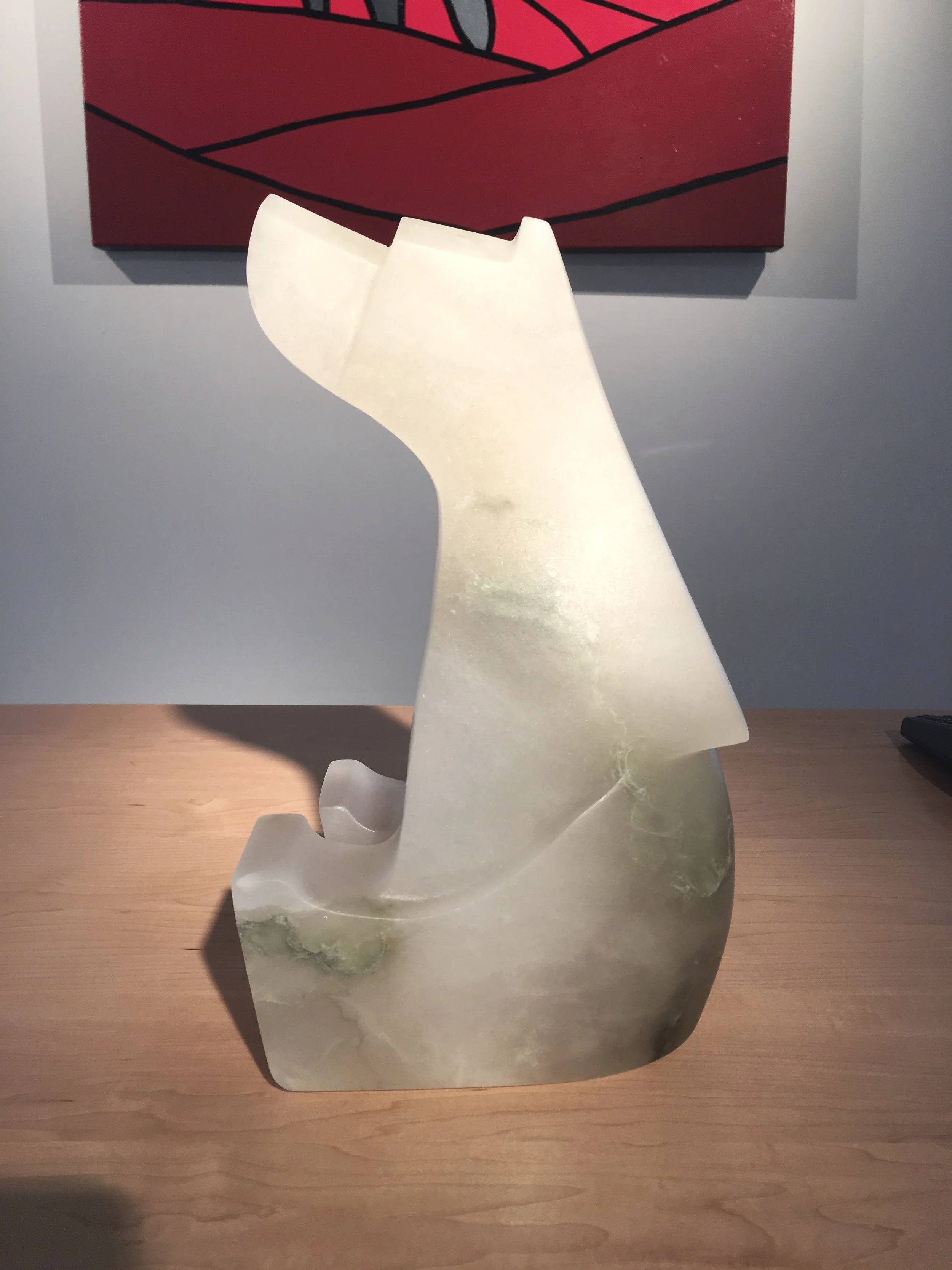 The Stargazing Sitting Bear Italian Alabaster Jason Carter, 2019 SOLD