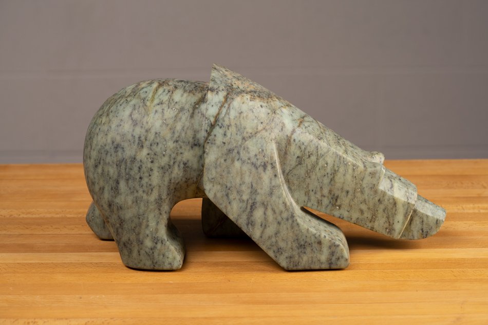   The Sly Walking Bear &nbsp;  6.5” x 13” x 5.5”  17.4 PDS  Indian Soapstone&nbsp;  Jason Carter, 2023  $3950 