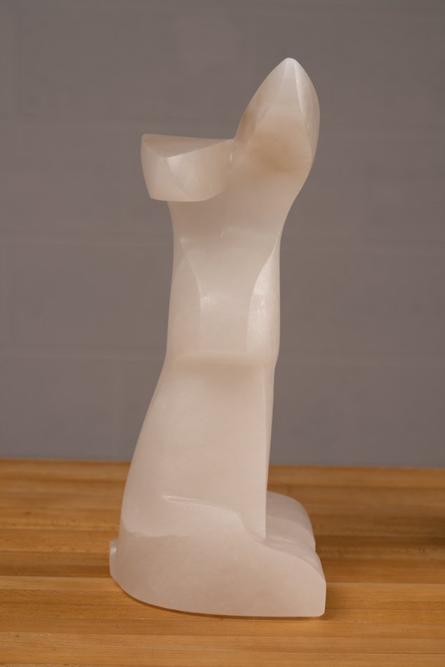   The Turning Rabbit   14” x 5” x 5.5”&nbsp;  10 PDS&nbsp;  Italian Alabaster&nbsp;  Jason Carter, 2023  $3250 