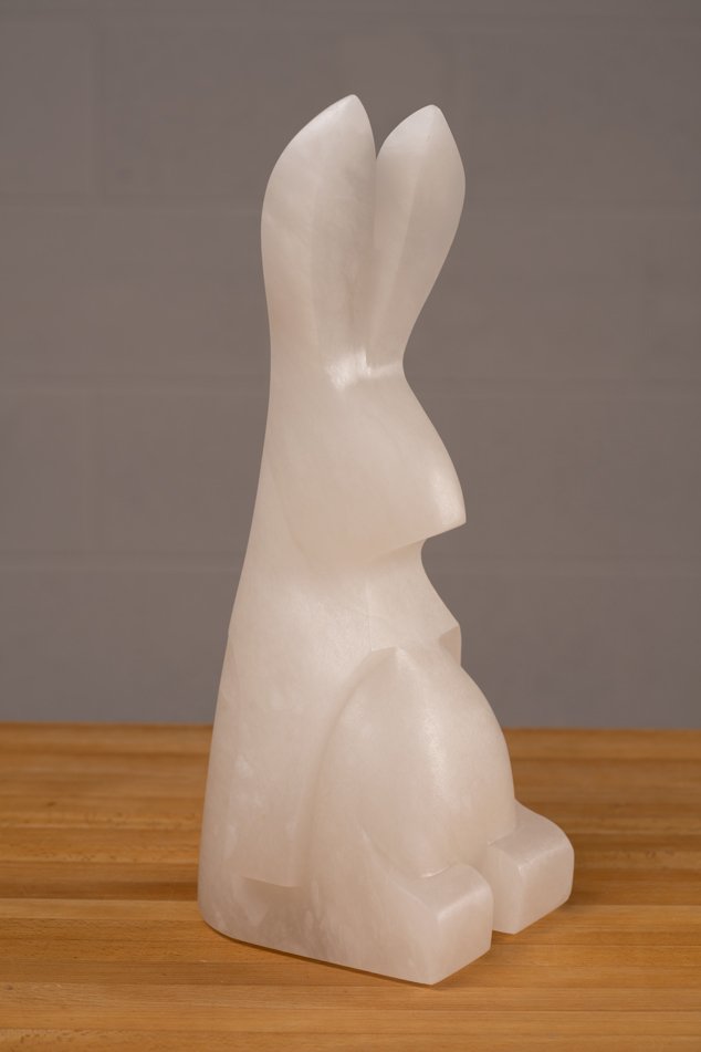   The Rather Satiated Resting Rabbit &nbsp;  Italian Alabaster&nbsp;  11” x 8” x 4”&nbsp;  17 LBS&nbsp;  Italian Alabaster&nbsp;  Jason Carter, 2023  $3750 