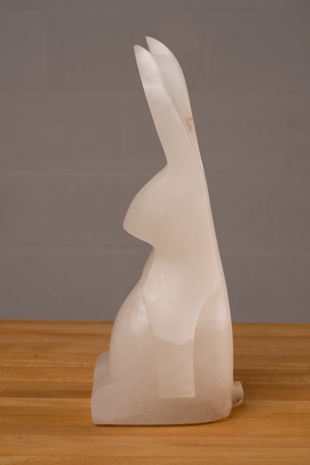   The Rather Satiated Resting Rabbit &nbsp;  Italian Alabaster&nbsp;  11” x 8” x 4”&nbsp;  17 LBS&nbsp;  Italian Alabaster&nbsp;  Jason Carter, 2023  $3750 