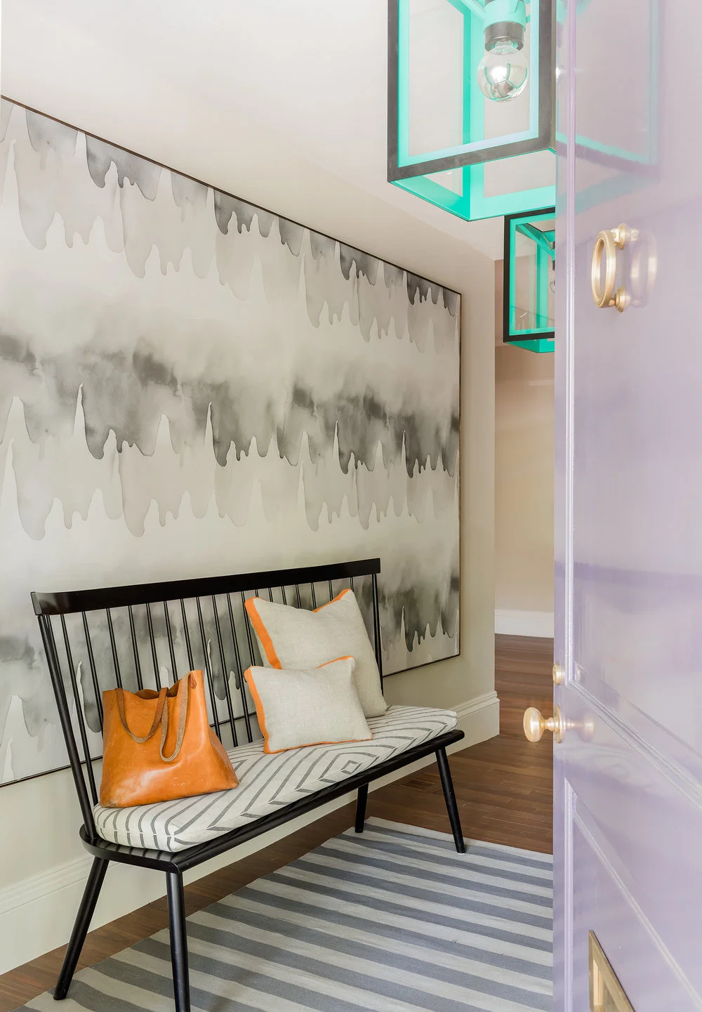 WEST NEWTON PROJECT - REVISITED Color and pattern keep this home playful.