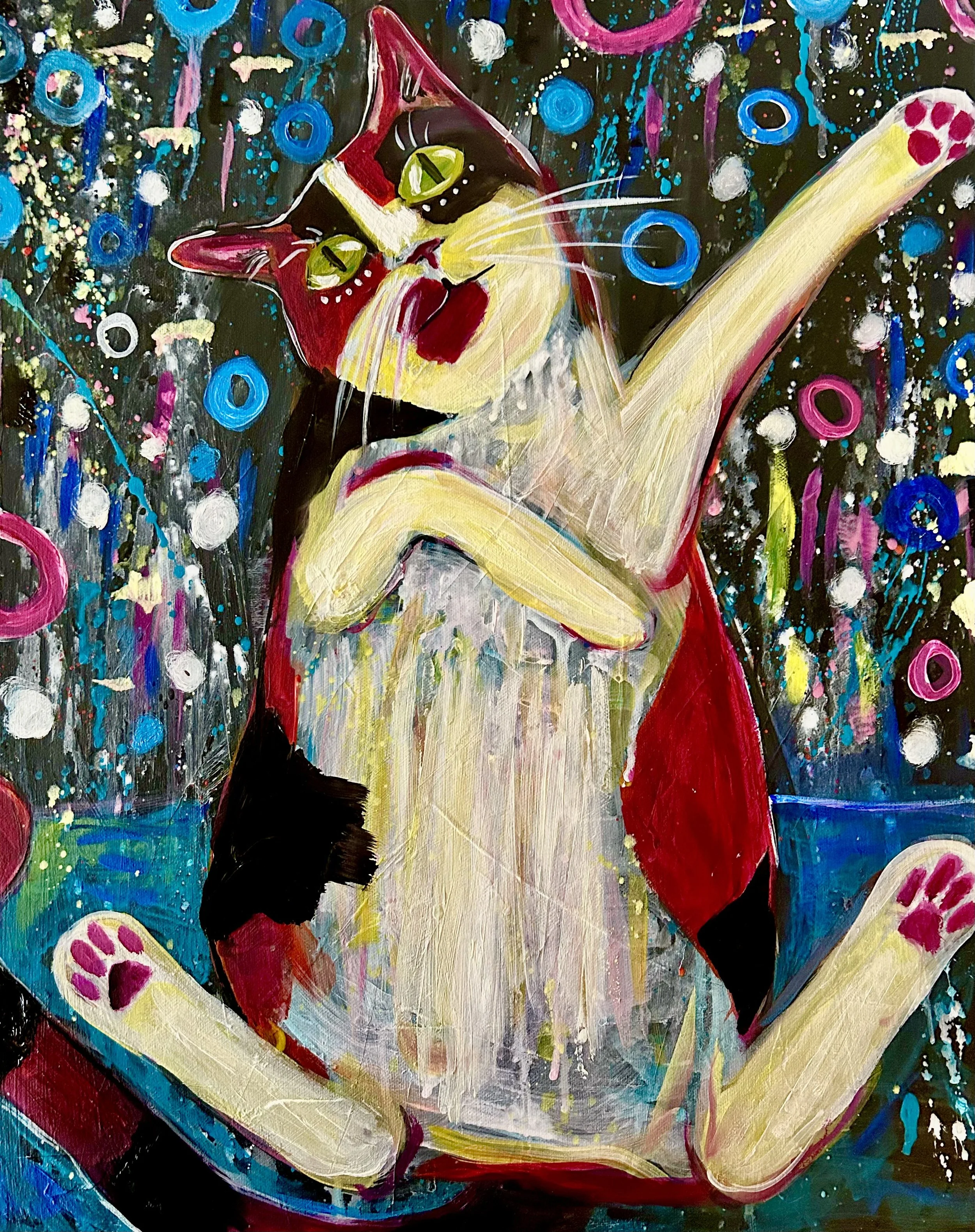 “Rub the meats.” Original painting 16 x 20”