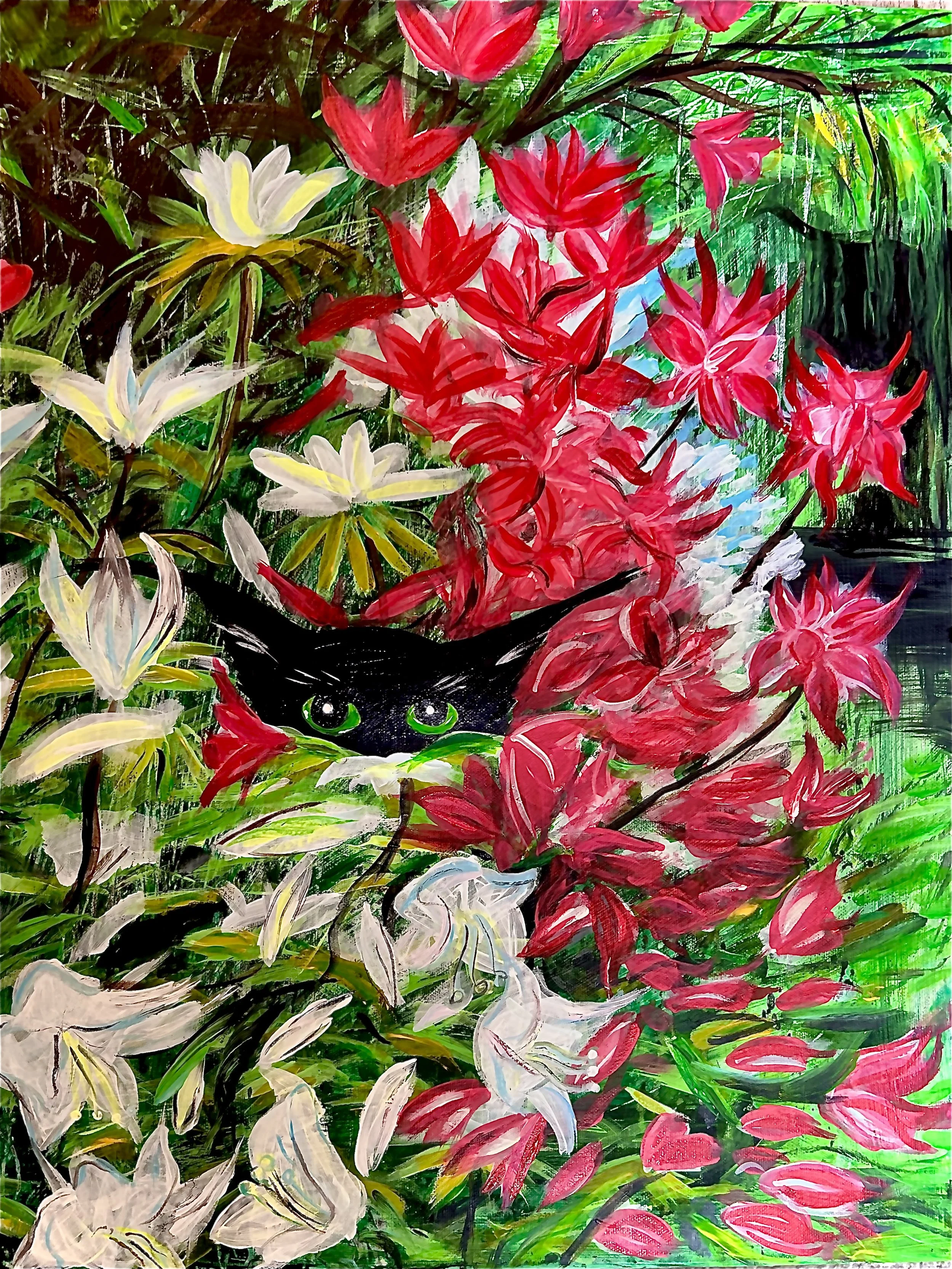 Stalker in flowers print 8 x 10”