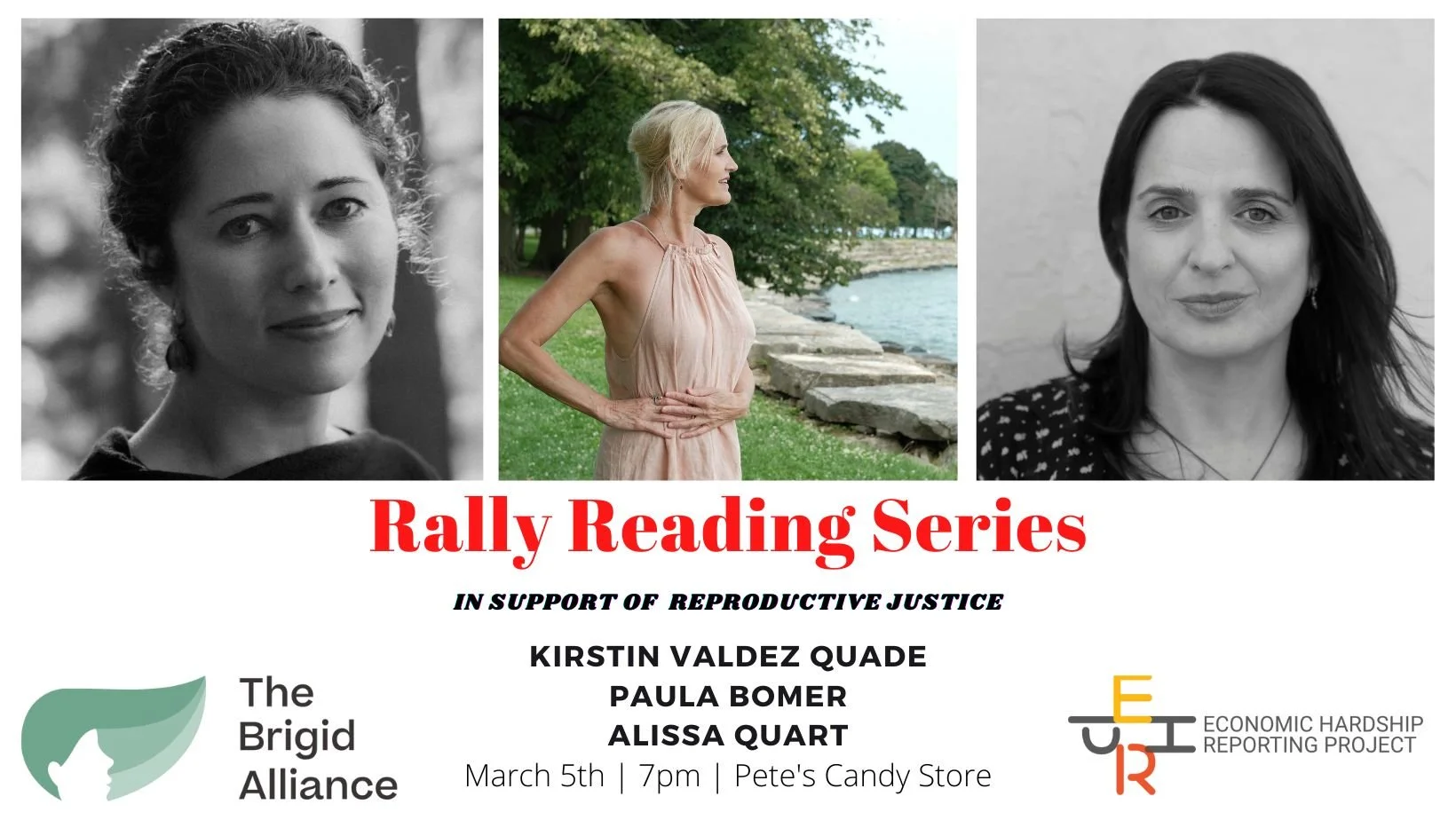Rally Reading Series: Kirstin Valdez Quade, Paula Bomer, and Alissa Quart