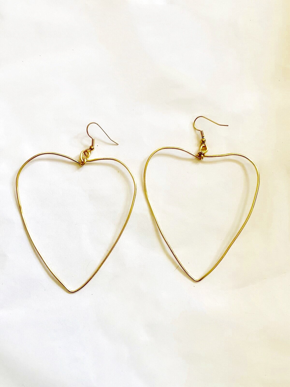 Big Gold Plated Hearts