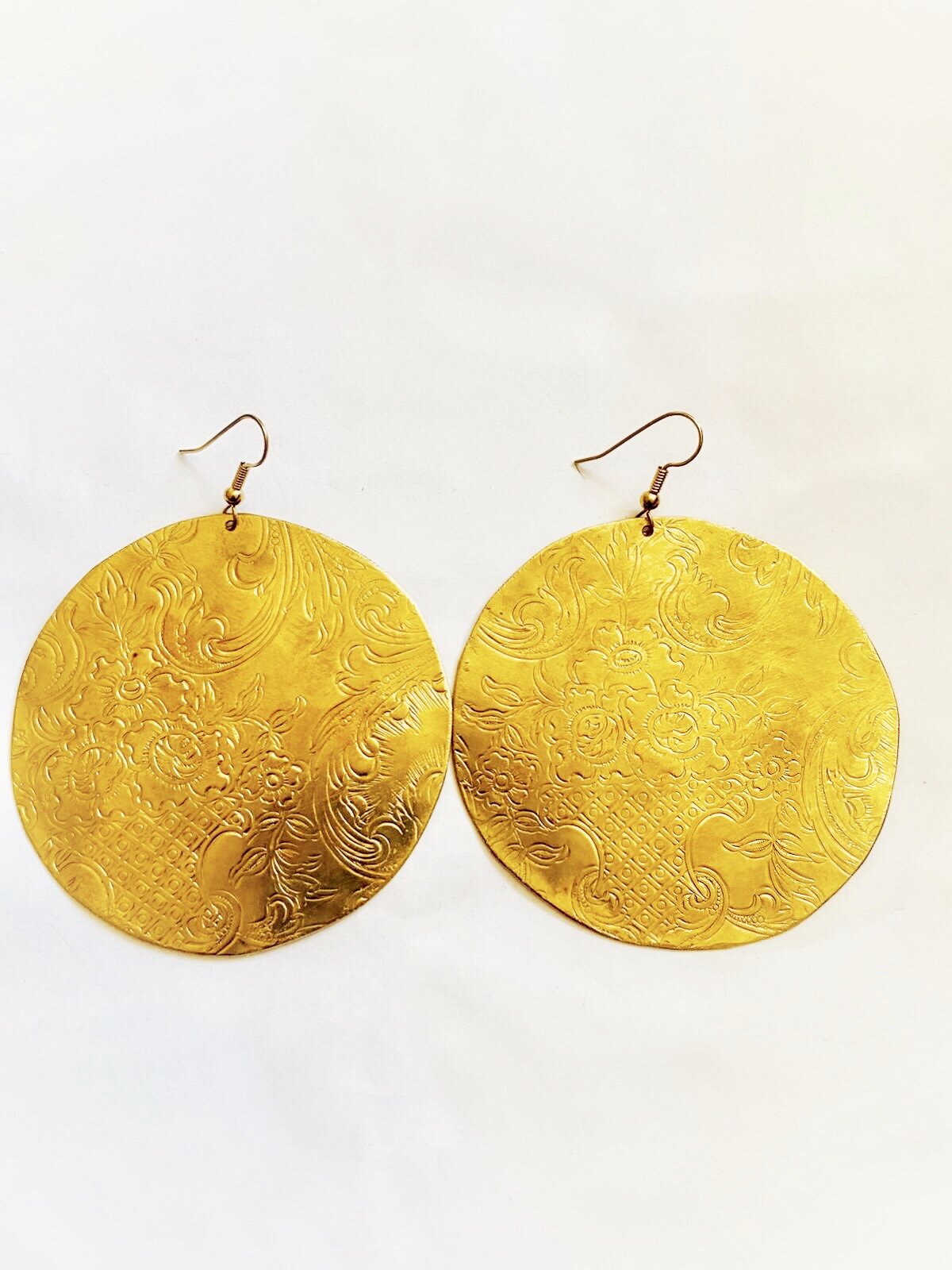 Large Engraved Hoops