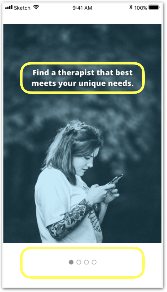 Reworded and repositioned the text.Updated the InVision prototype to have more intuitive swiping interaction.&nbsp;