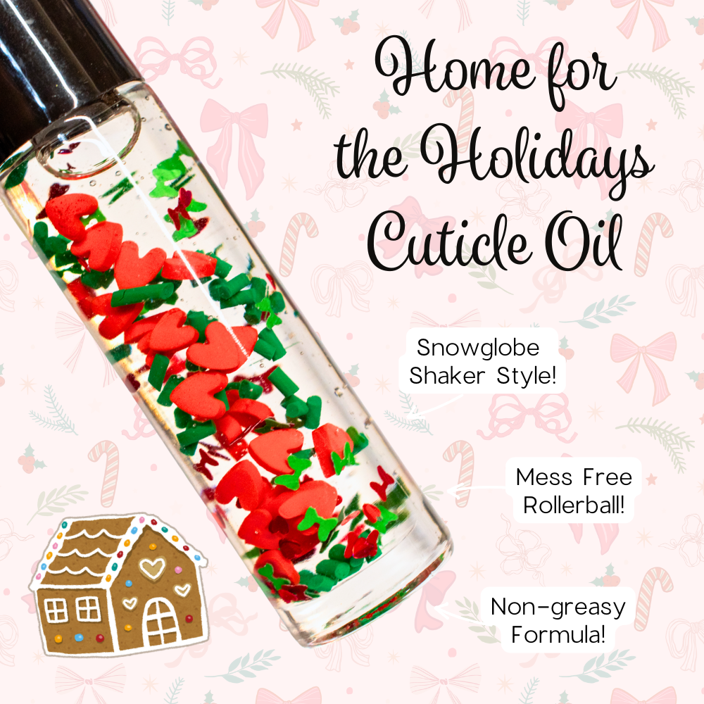 Home For the Holidays 🎄 Shaker Snowglobe Cuticle Oil Rollerball