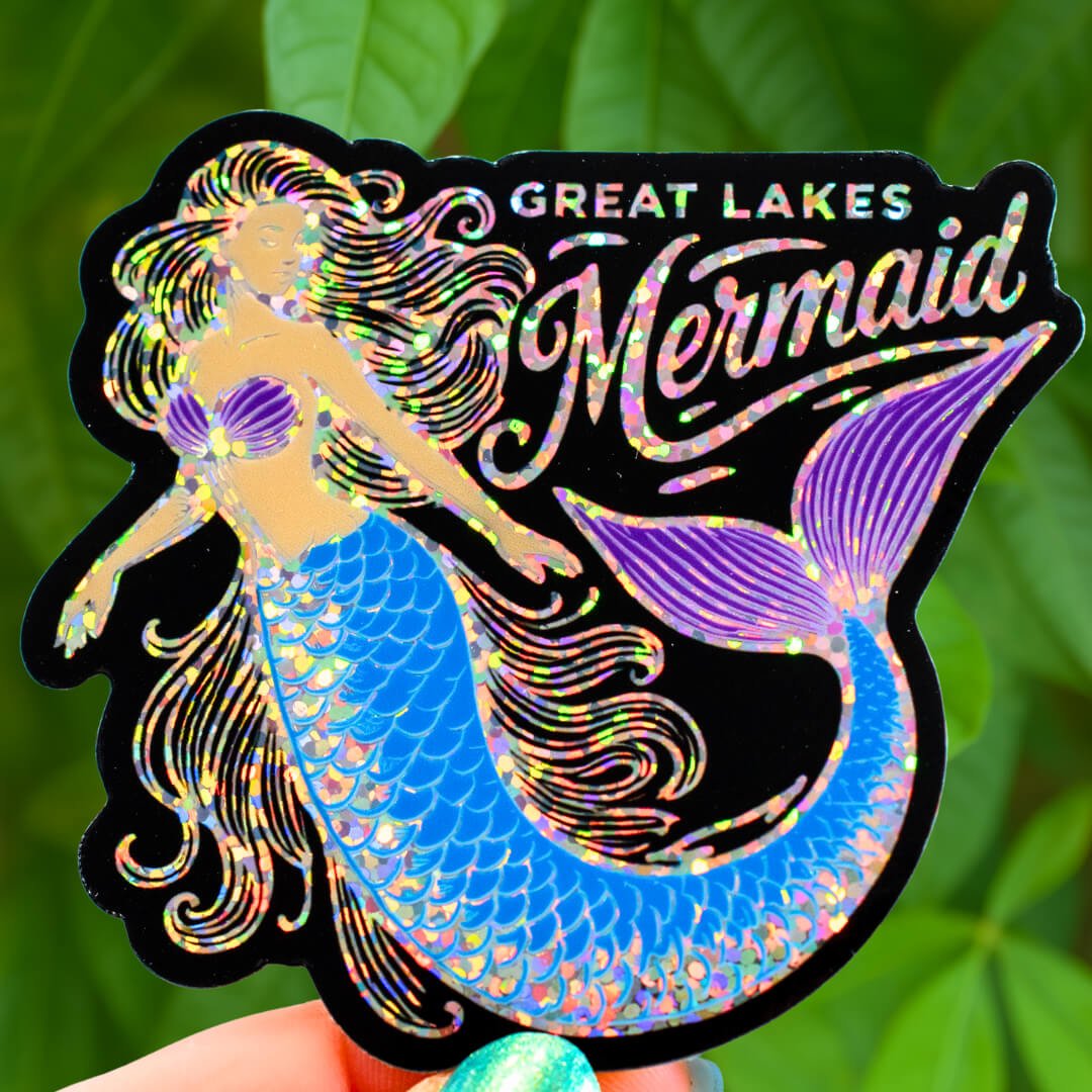 ✨ Great Lakes Mermaid ✨ glitter vinyl sticker