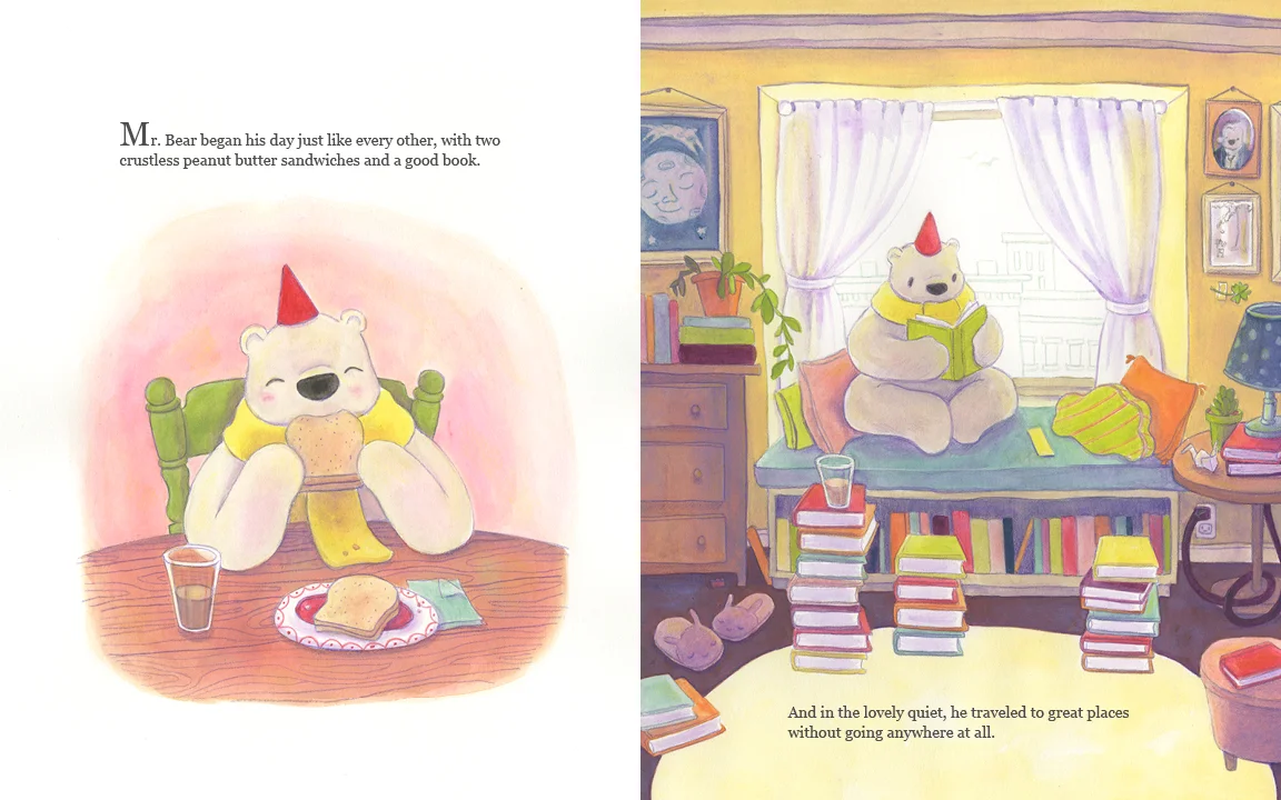 Along Came Balloon (Gouache, Colored Pencil, and InDesign)