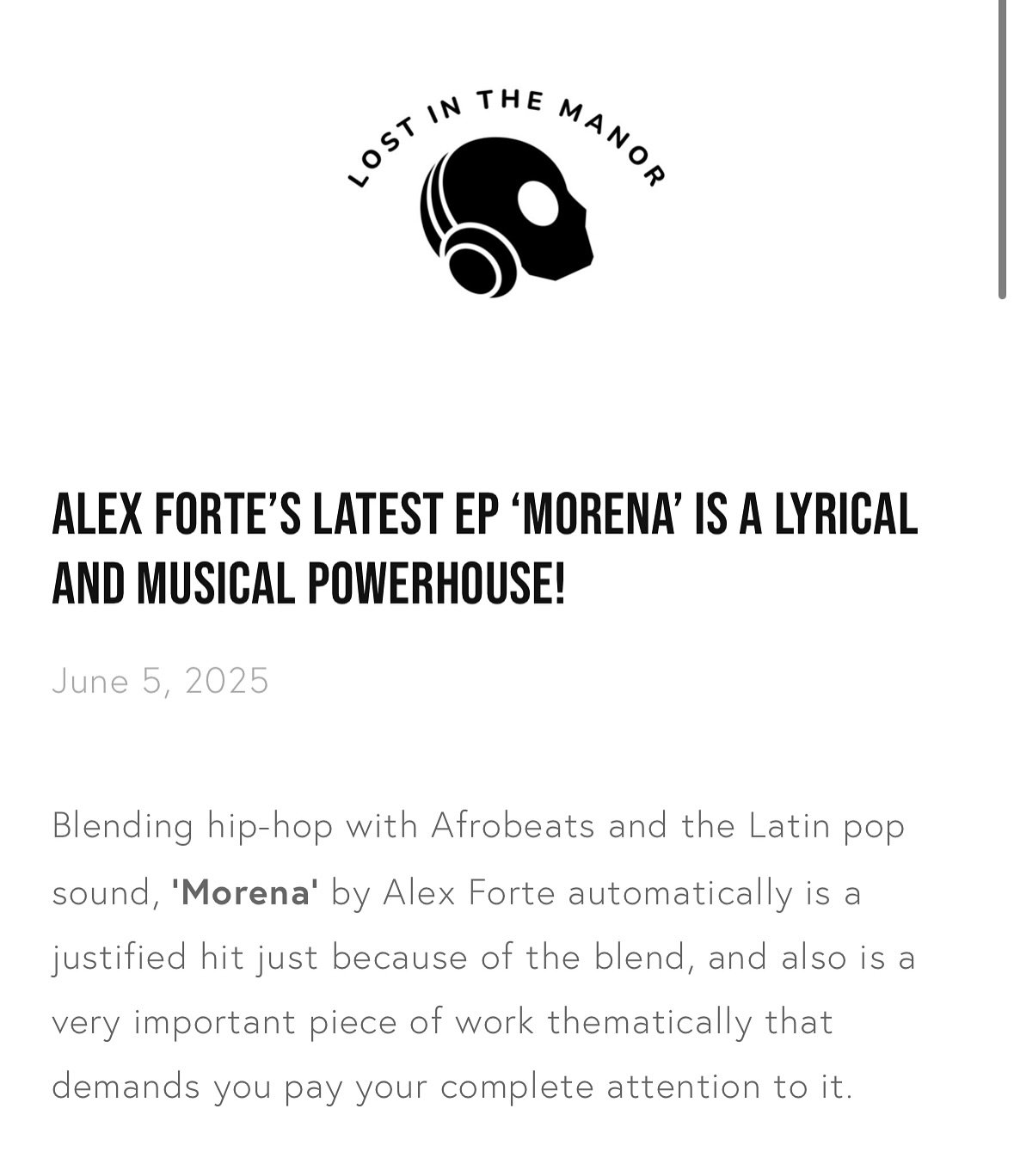 Big love to @lostinthemanor for the write up. Blessed 🙏🏿🙏🏿🙌🏿