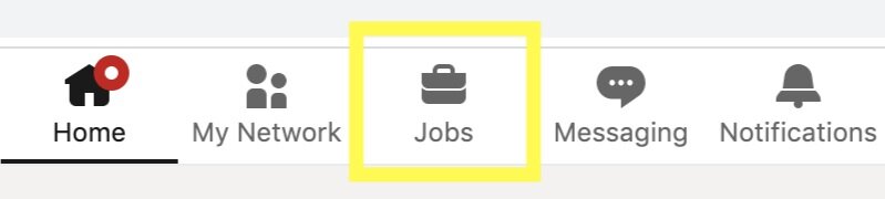 Step 2.  - Select “Jobs” on the top navigation bar