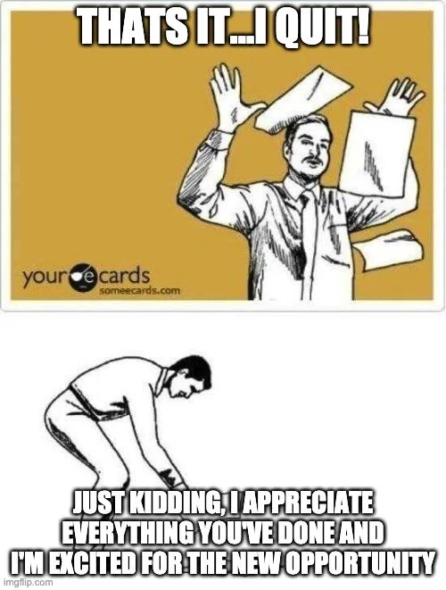Job Transition quit meme
