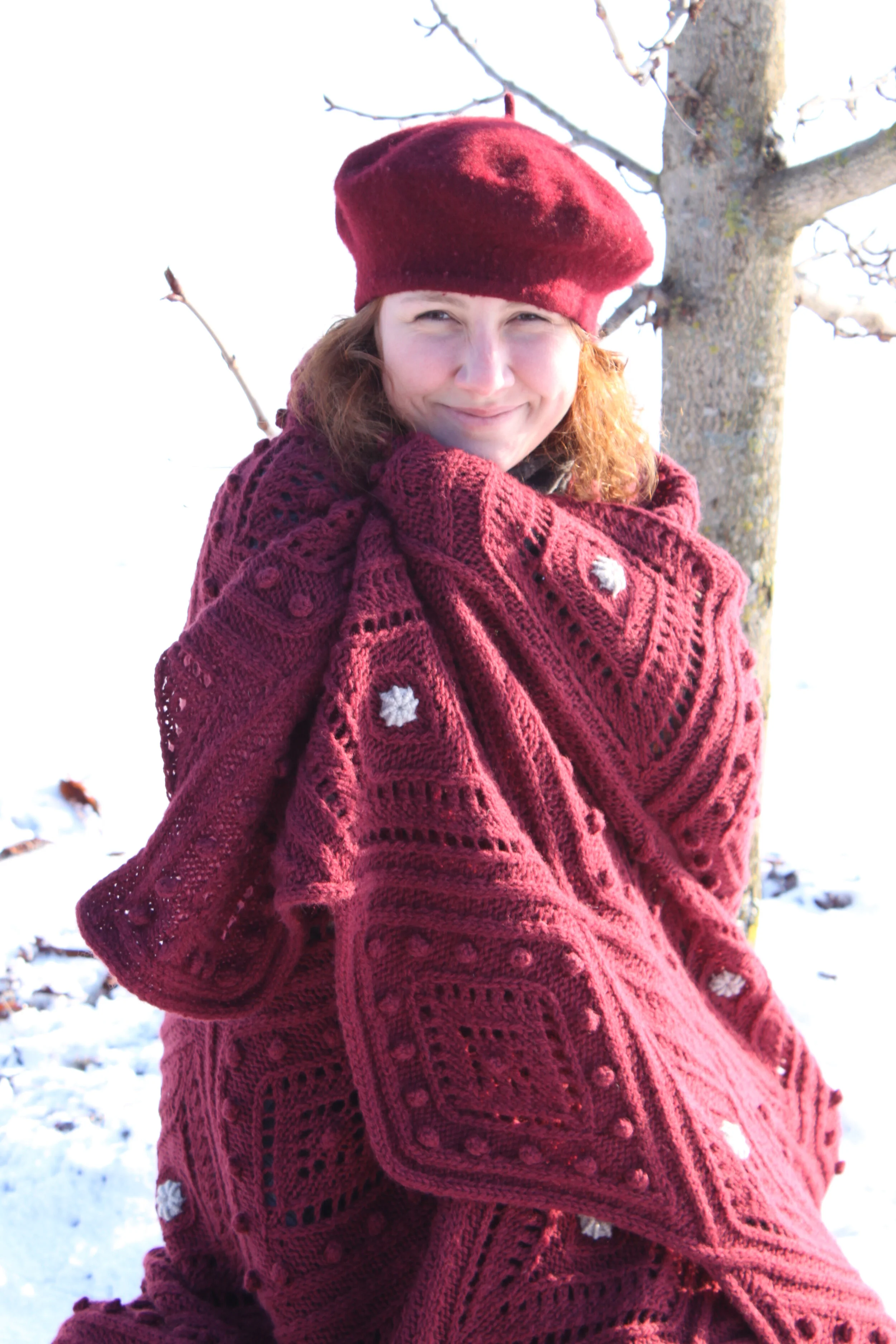 Cable and Lace Shawl