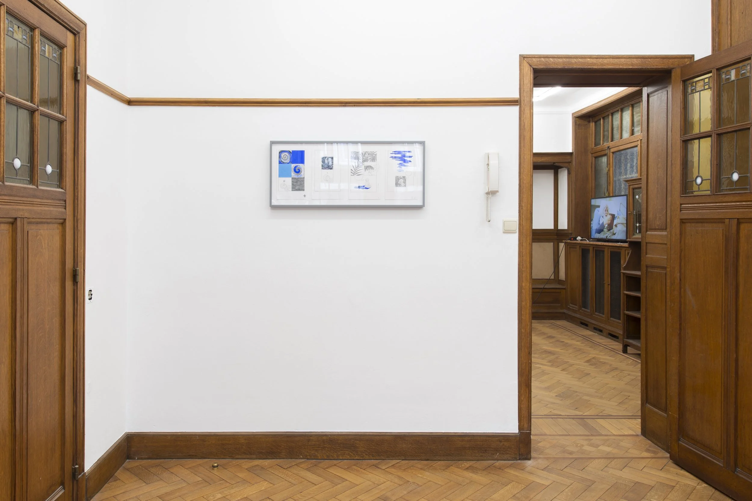 Aidan Koch, “The Earth Axis Tilt Shifts,” installation view, Park View/Paul Soto, Brussels, 2018