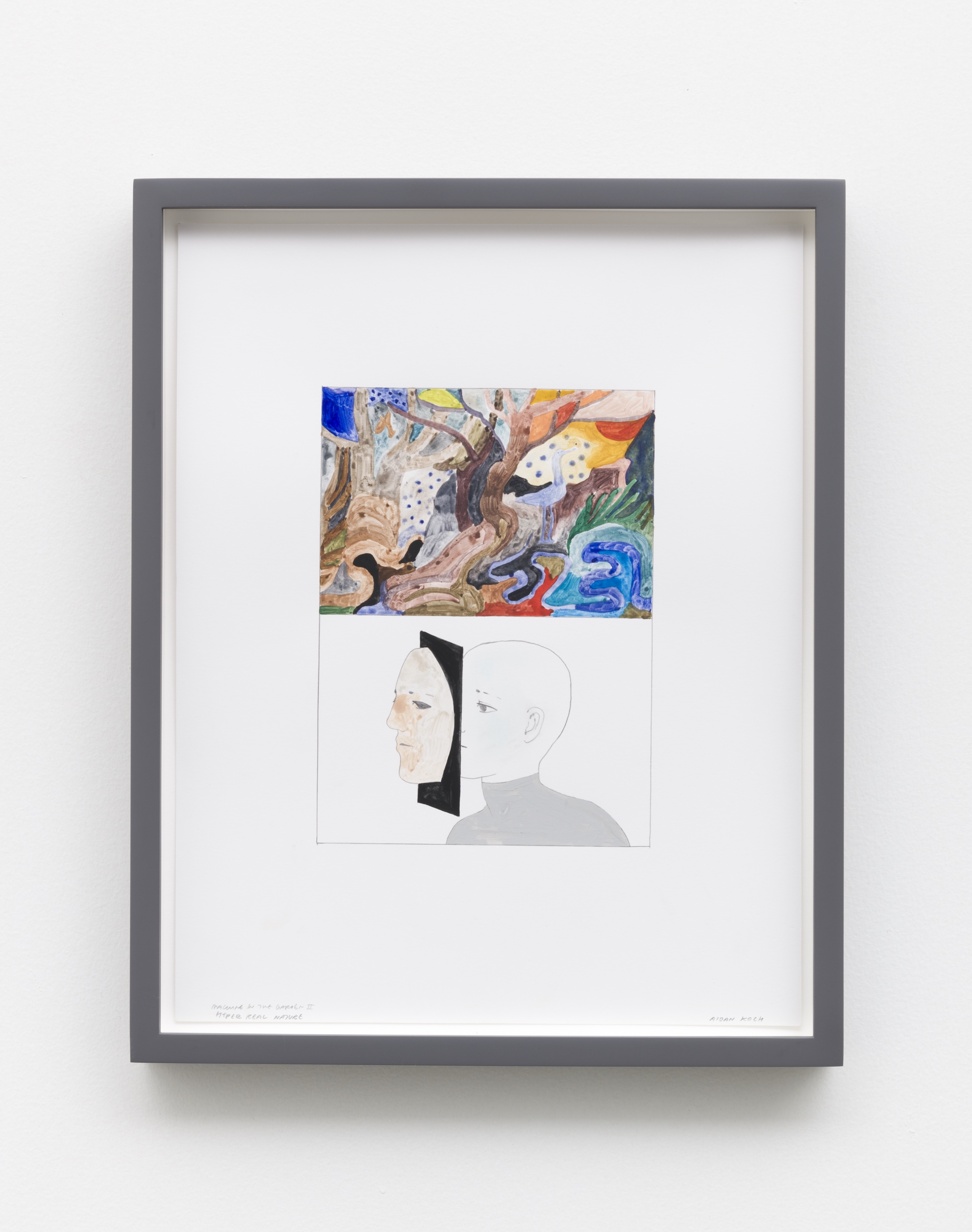 Aidan Koch, Hypernature II , 2017, watercolor, gouache, and pencil on paper, 14 × 11 inches (35.6 × 27.9 cm)