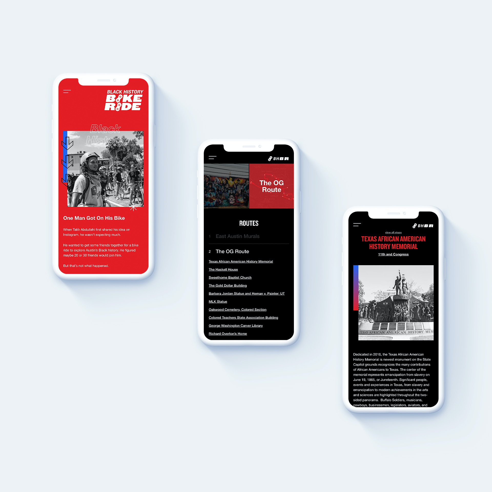  The site was optimized for mobile, so bikers could easily access the route maps, stops and site details.  