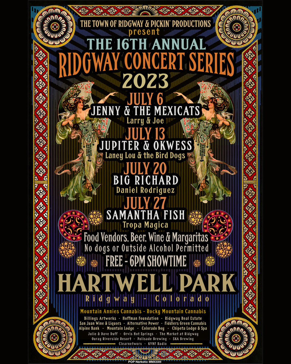 Just announced! 7/20 at the 2023 Ridgway Colorado Concert Series: https://fb.me/e/2Rdm8MAuw