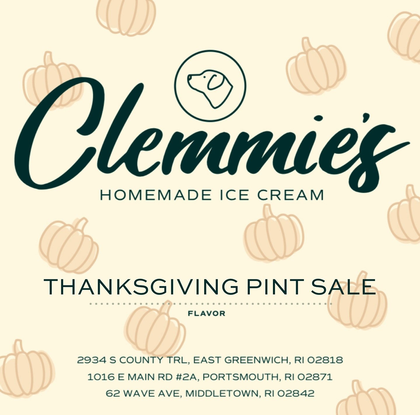 it wouldn&rsquo;t be november without the THANKSGIVING PINT SALE!

IMPORTANT THINGS!
1. We&rsquo;re bringing back PRE-ORDER! some people love it, others don&rsquo;t but we&rsquo;re going to try this out again. ordering will start Monday at 10am! flav