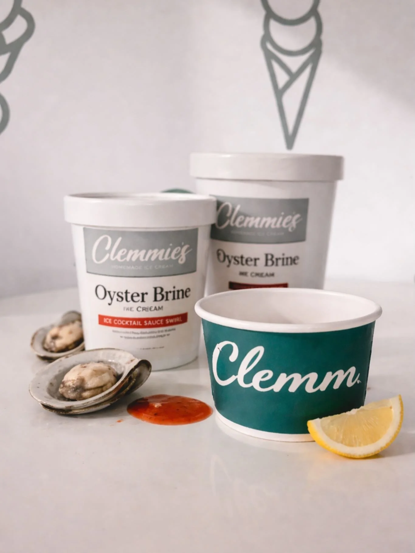 after much R&amp;D we are so excited to announce april&rsquo;s special flavor - oyster brine with cocktail sauce swirl 🦪🦪🦪

to us there is nothing more RI than slurping cold oysters after a hot beach day while enjoying a beautiful sunset. we think