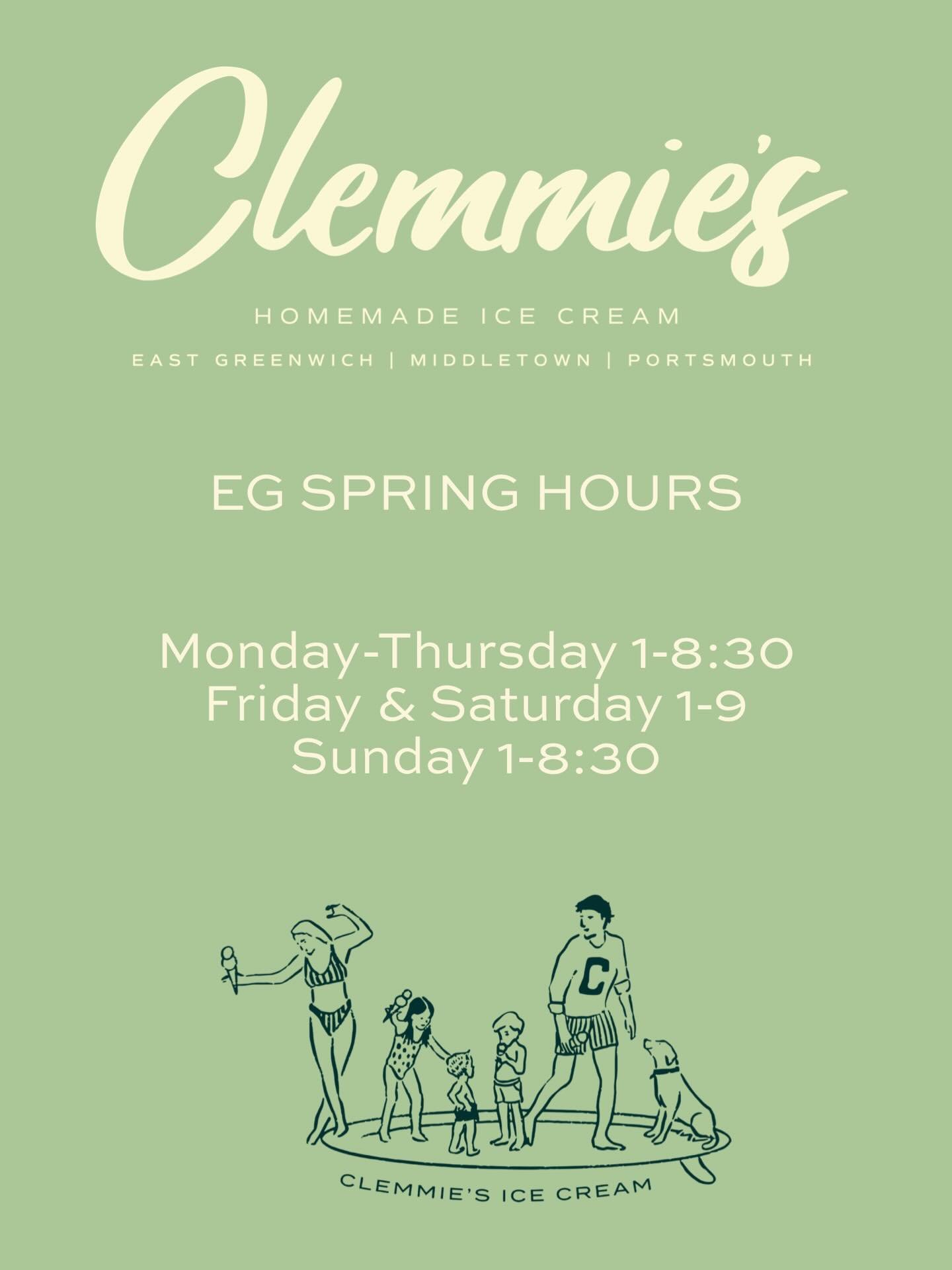 SURPRISE! you can now grab ice cream on mondays in EG &amp; Middletown!