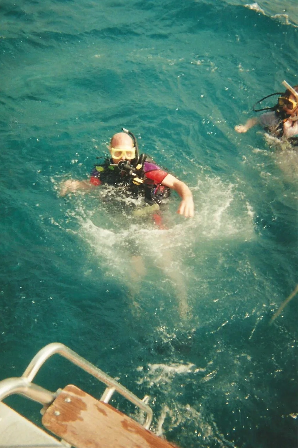 Open water scuba diving in warm water felt good.