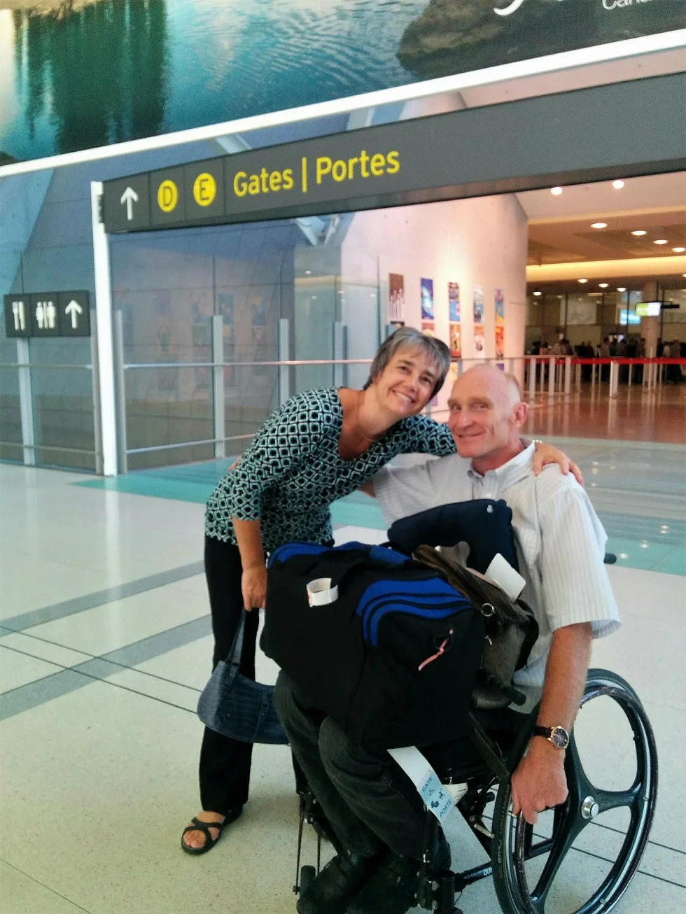 Saying good-bye at the airport just before Ken left for the Netherlands.