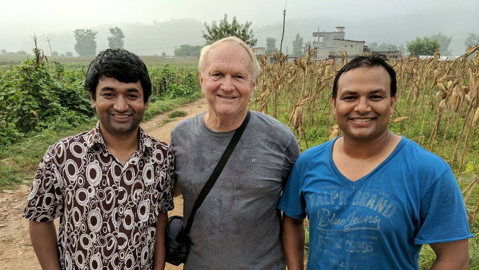 pray | go | arrive | smile | train | repeat. Pastor Satya Suwal (L), Pastor Steve Larson (C), Pastor Beki (Bekharaj) Maharjan (R)