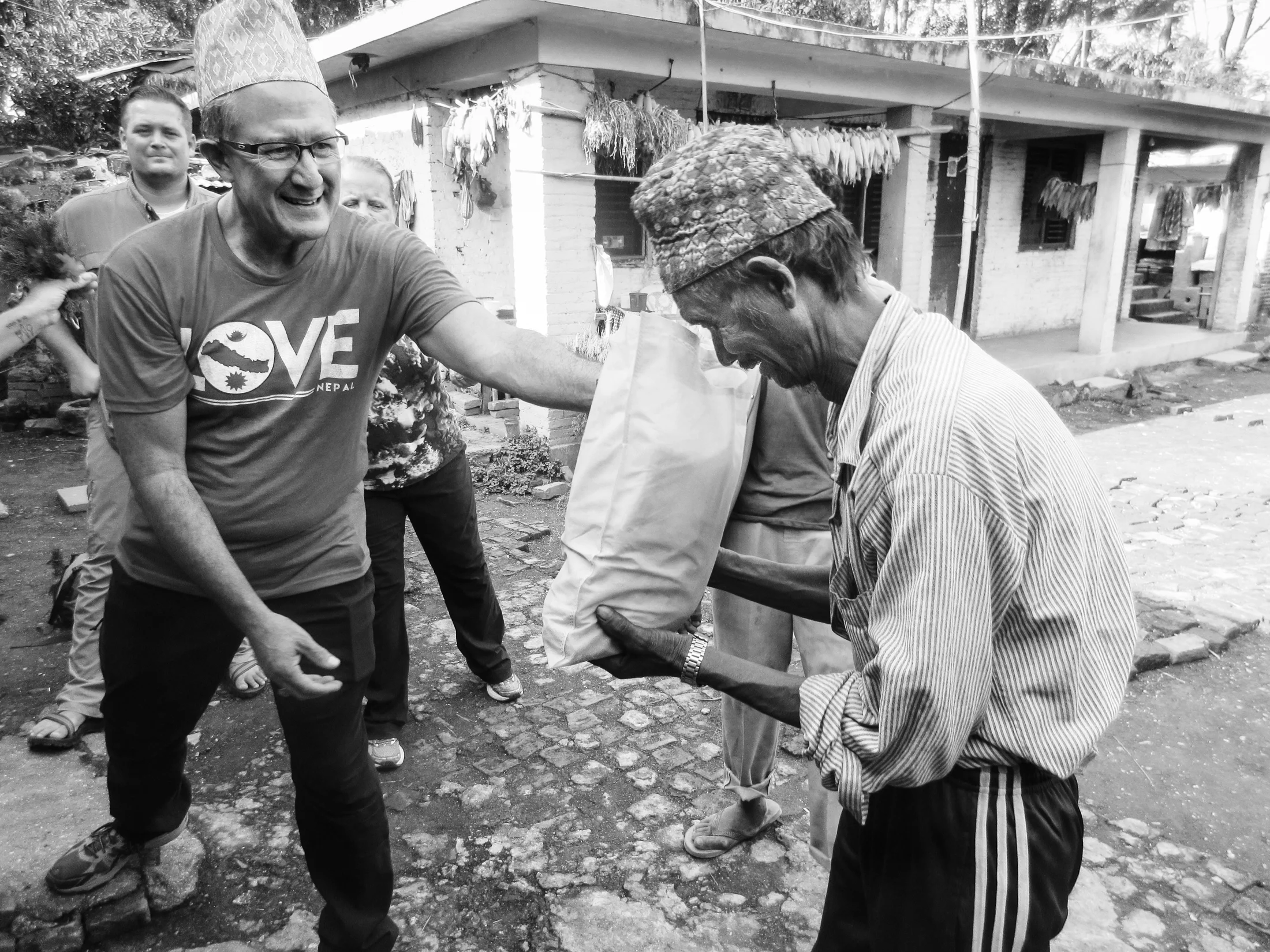 Tom Gallardo of Gallardo and Associates performing outreach in Khokana Leprosy Colony in Nepal.