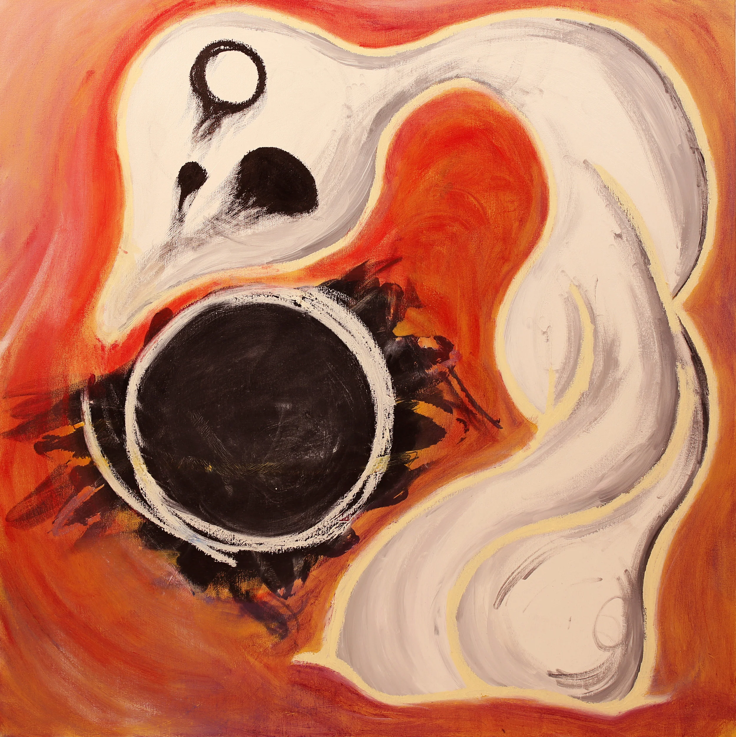 Thirty-seven. Thirty-six. Thirty-five. Acrylic, oil on canvas. 36 x 36 x 1 ½ in. Executed in 2017.