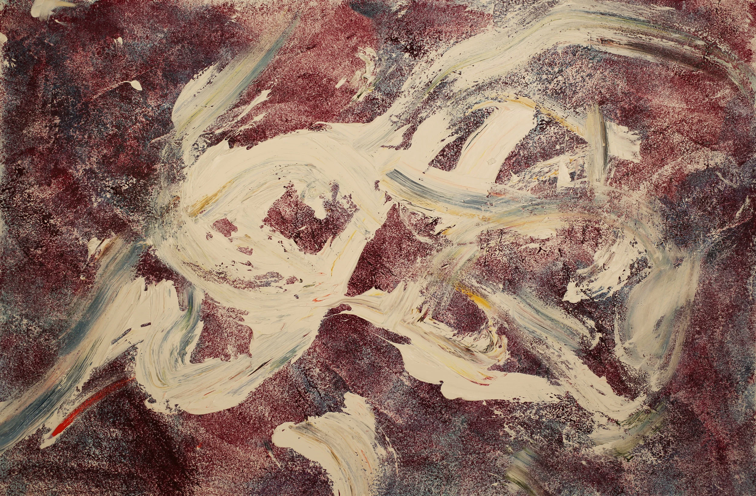 Snowcover. Acrylic, oil on canvas. 48 x 72 x 1 ½ in. Executed in 2018.