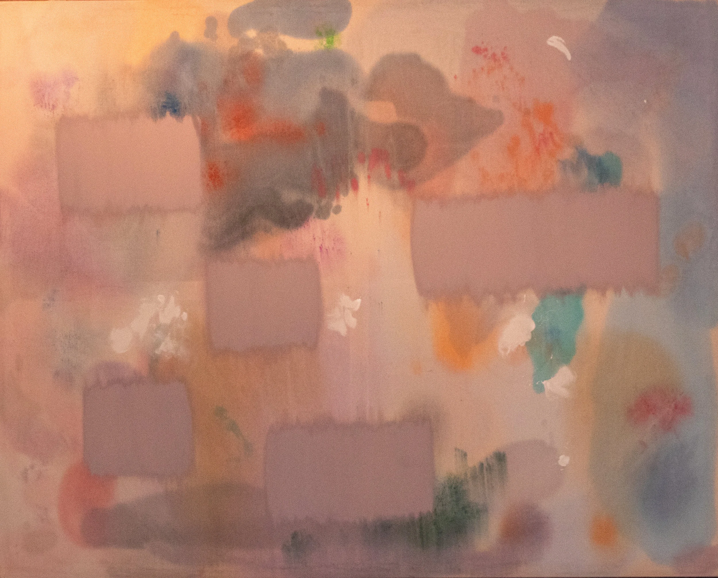 dried up thoughts. Oil, vinyl, enamel on canvas. 48 x 60 x 1 ½ in. Executed in 2019.