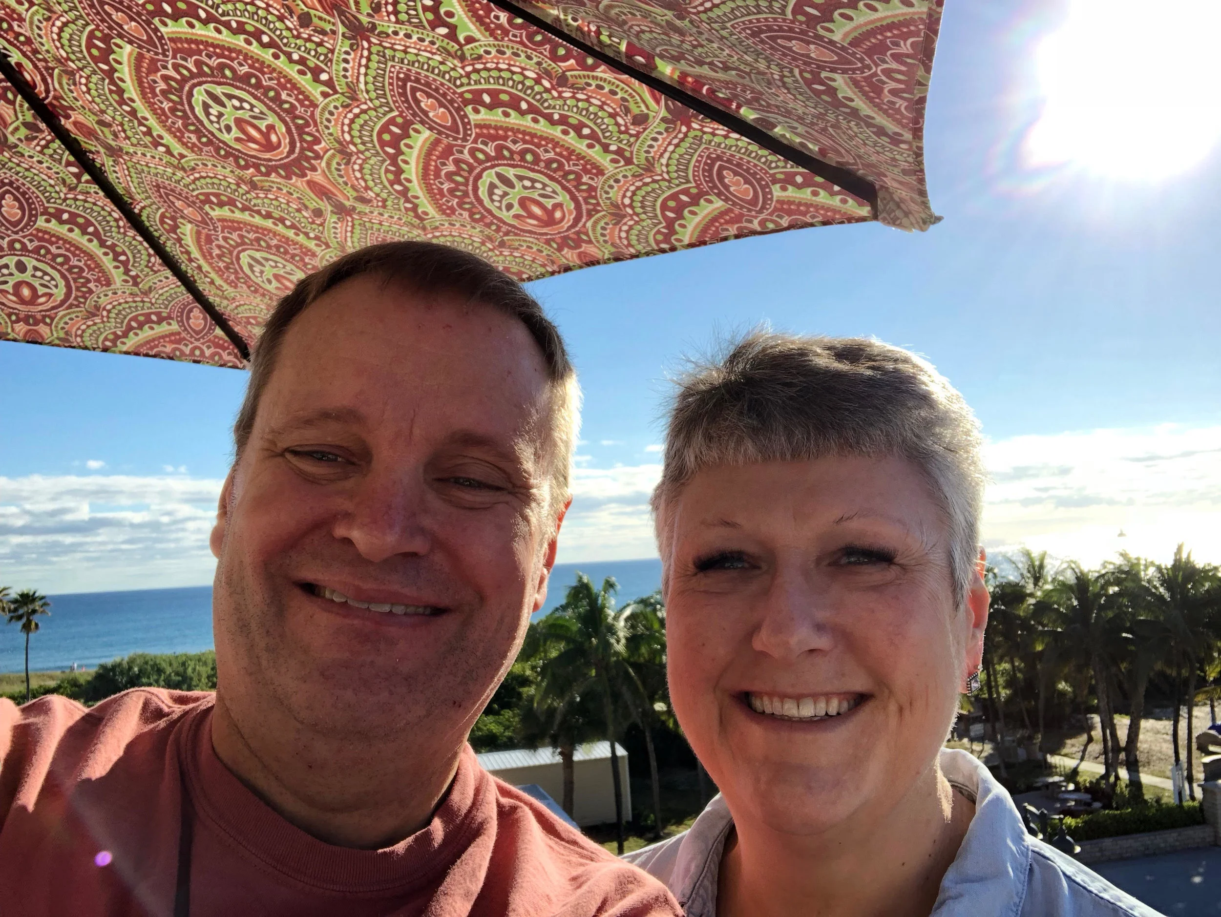 My wife April and I having a blast in Florida during the 2018 holidays.